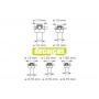 Castle nut with split pin 1,125mm, 1,25mm, 1,3mm, 1,5mm, 1,70mm - Decalcas