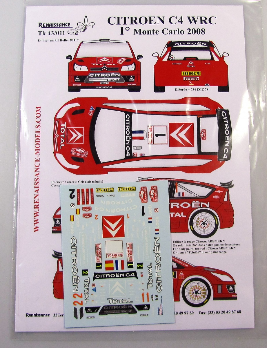 Miniature 1/43 CITROEN C4 2015 I RS Automobiles