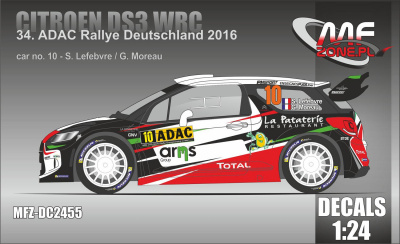 Citroen DS3 WRC 2016 ADAC Rally #10 Lefebvre - MF-Zone