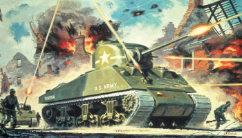 SLEVA 70,-Kč 37%  DISCOUNT - Sherman M4 Mk1 (1:76) Classic Kit VINTAGE - Airfix