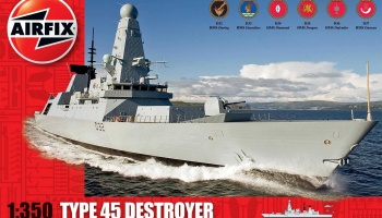 Classic Kit loď A12203 - Type 45 Destroyer (1:350)- Airfix