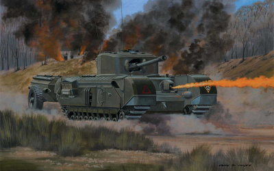 Classic Kit VINTAGE tank A02321V - Churchill Crocodile (1:76)