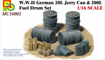 WWII German 20L Jerry Can & 200L Fuel Drum Set 1/16 - Classy Hobby