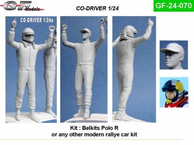 Co-Driver Figure WRC PoloR 1:24 - GF Models