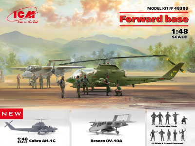 Cobra AH-1G + Bronco OV-10A with US Pilots & Ground Personnel and US Helicopter Pilots , Forwar 1/48 - ICM