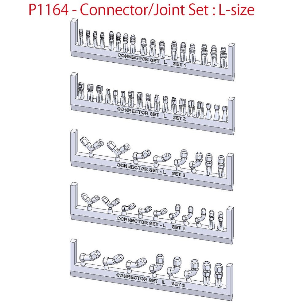 Connector/Joint Set [ L-size ] - Model Factory Hiro | Car-model-kit.com