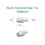 Connector type-A-L [42 pieces] 1/24 - Model Factory Hiro