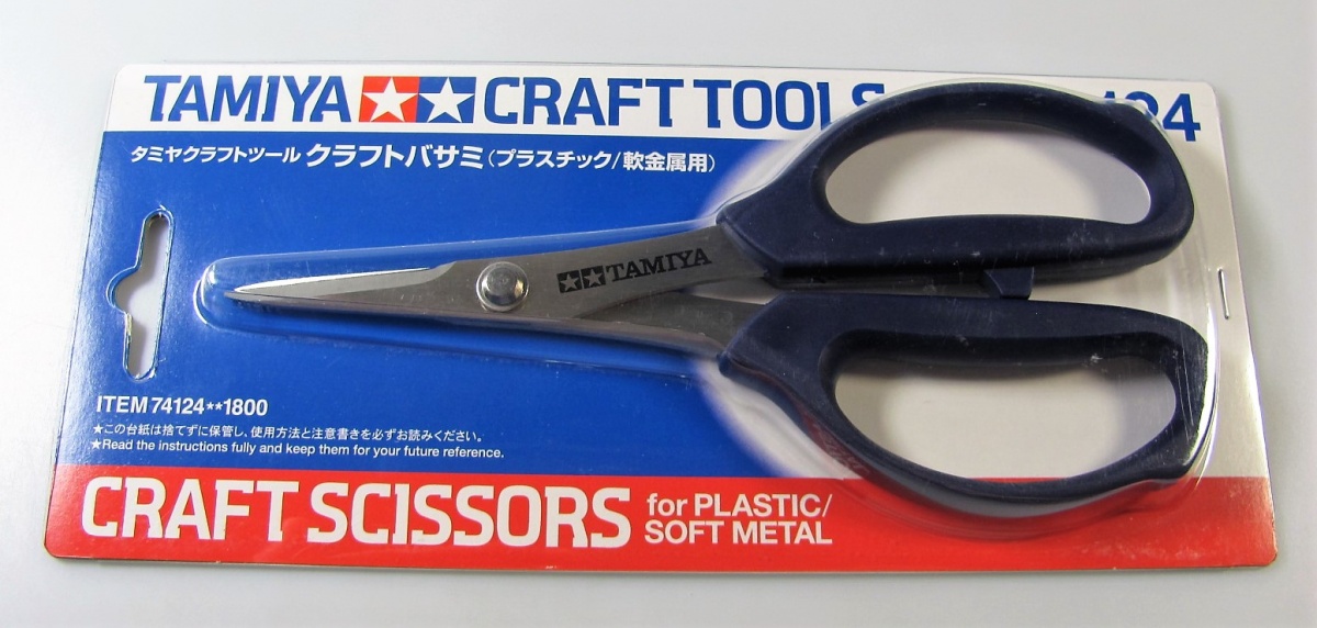 Tamiya 74124 - Craft Scissors (FOR Plastic/Soft Metal)