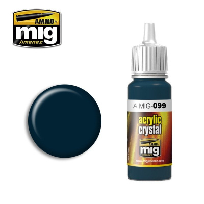 CRYSTAL Black Blue 0099 (and Tail Light Off) Metal Acrylics  (17 ml) - AMMO Mig