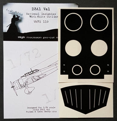 D3A1 Val Nat. Ins. w white outline - Masks for FUJ/CH kit 1/72 – DEAD Design