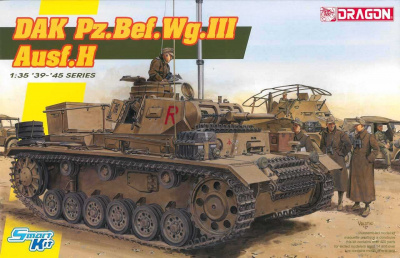 DAK Pz.Bef.Wg.III Ausf.H (Smart Kit) (1:35) Model Kit tank 6901 - Dragon