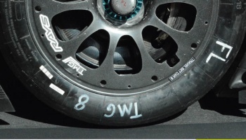 Tire sidewall white chalk markings 1/24 - Decalcas