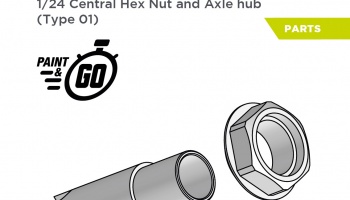 Central hex nut and axle hub for BBS rims - type 1 1/24 - Decalcas
