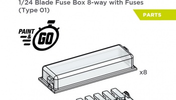 Blade fuse box 8 ways with fuses 1/24 - Decalcas