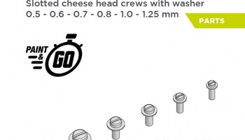Slotted cheese head screws with washer 0.5 - 1.25 mm 1/24 - Decalcas