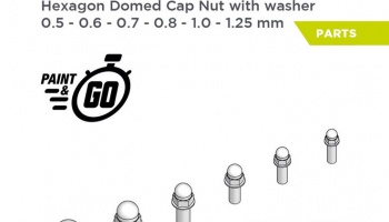 Hexagon domed cap nut with washer 0.5 - 1.25 mm - Decalcas