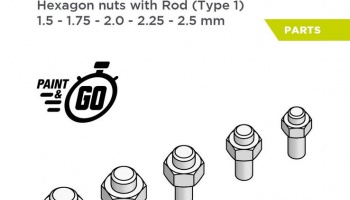 Hexagon nuts with rod - type 1 - 1.5 - 2.5 mm - Decalcas