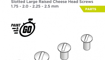 Slotted large raised cheese head screws 1.75 - 2.5 mm - Decalcas
