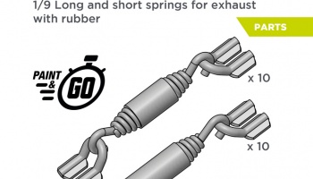 Long and short springs for exhausts with rubber 1/9 - Decalcas