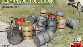 1/35 German 200L Fuel Drum Set WW2