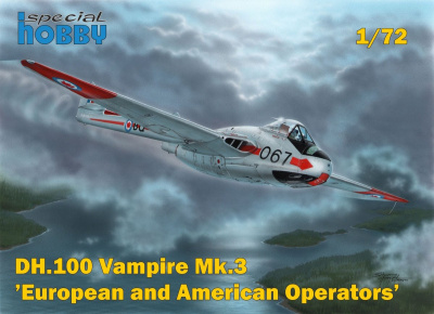 DH.100 Vampire Mk.3 ’Europian and American Users’ 1/72  – Special Hobby