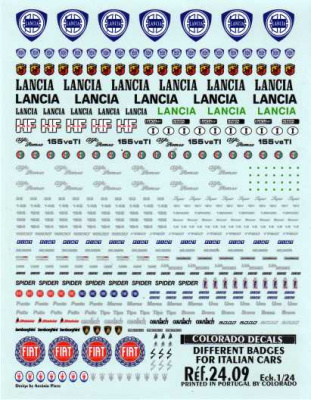 DIFFERENT BADGES FOR ITALIAN CARS - Coloradodecals