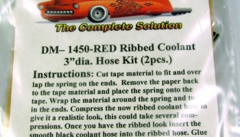 Ribbed Coolant 3''dia. Hose Kit Red - Model Car Garage
