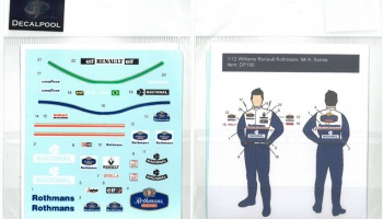 Williams Renault Rothmans A. Senna Decal for Figure 1/12 - Decalpool