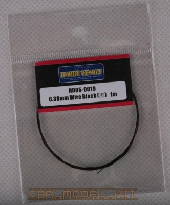 Drát 0.38mm Wire (Black) 1m - Hobby Design