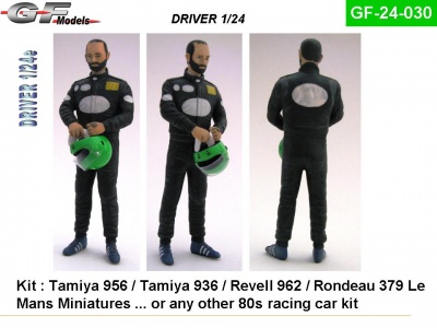 Driver Figure Pescarolo Porsche 1:24 - GF Models