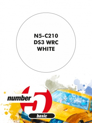 DS3 WRC White Paint for airbrush 30ml - Number Five