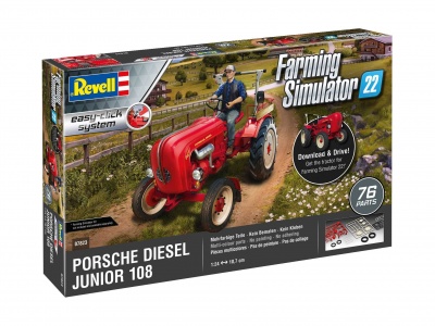 EasyClick ModelSet traktor - Porsche Junior 108 - Farming Simulator Edition (1:24) - Revell