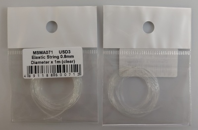 Elastic String 0,8 mm Diameter x 1m ( Clear ) - MSM Creation