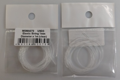 Elastic String 1mm Diameter x 1m ( Clear ) - MSM Creation