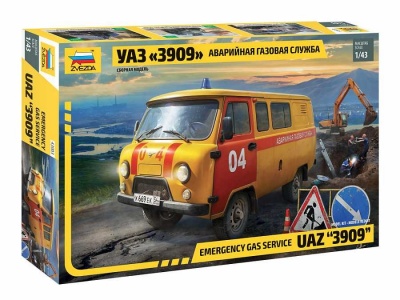 Emergency gas service UAZ "3909" (1:43) Model Kit 43003 – Zvezda