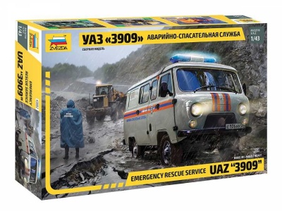 Emergency Service UAZ "3909" (1:43) Model Kit 43002 – Zvezda