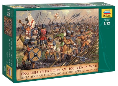 English Infantry 100 Years War (1:72) - Zvezda