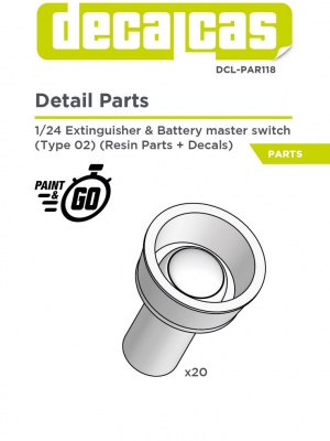 Extinction and electrical cut-off activation button - Type 2 1/24 - Decalcas