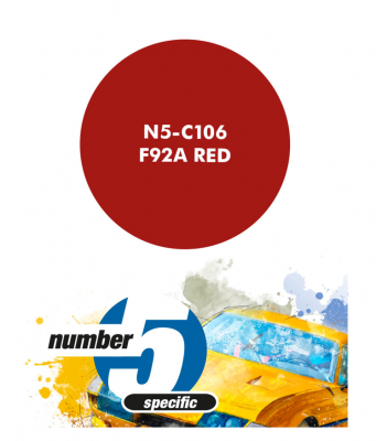 F92A Red  Paint for Airbrush 30 ml - Number 5
