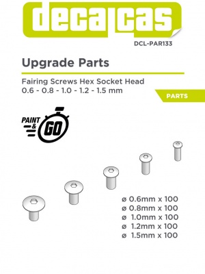 Fairing Screw Hex Socket Head 0.6 - 1.5 mm - Decalcas