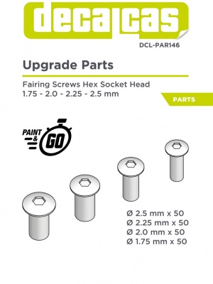 Fairing screws hex socket head 1.75 - 2.5 mm - Decalcas