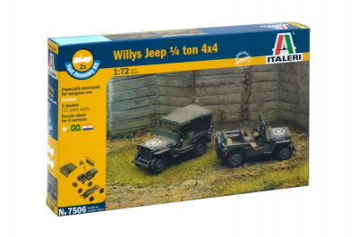 Fast Assembly military 7506 - 1/4 Ton 4x4 TRUCK (1:72) – Italeri