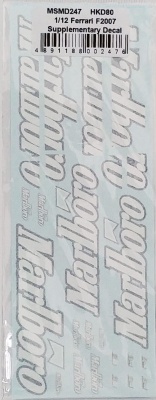 Ferrari 2007 Supplementary Decal 1/12 - MSM Creation