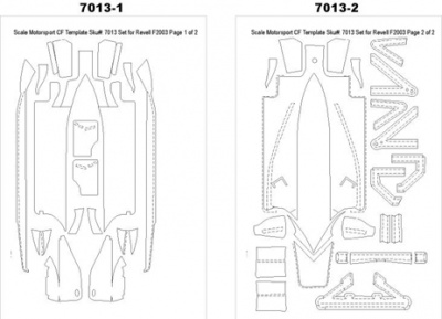 Ferrari F2003GA Template Comp. Fiber Decal Set For RVL 1/24 - Scale Motorsport