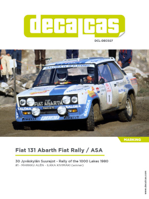 Fiat 131 Abarth sponsored by Fiat Rally / ASA - 1980 1/24 - Decalcas