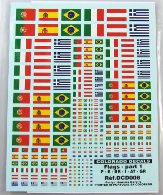Flags Portugal, Spain, Brasil, Austria, Greece (UV PRINTING) - COLORADODECAL