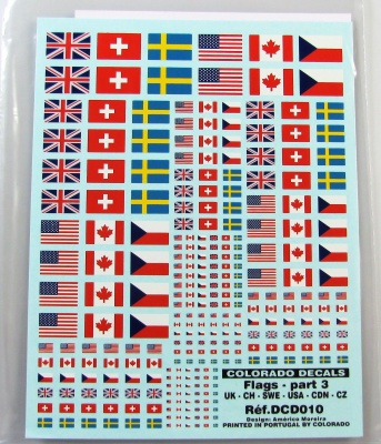 Flags USA, United Kingdom, Switzerland, Canada, Czech Republic - COLORADODECAL