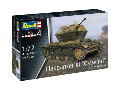 Flakpanzer III"Ostwind"(3,7cm Fl (1:72) Plastic Model kit 03286 - Revell