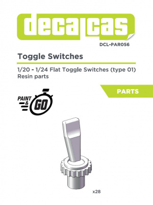 Flat toggle switches - Type 1, 1/20, 1/24 - Decalcas