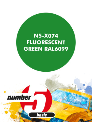 Fluorescent green Paint for airbrush 30ml - Number Five